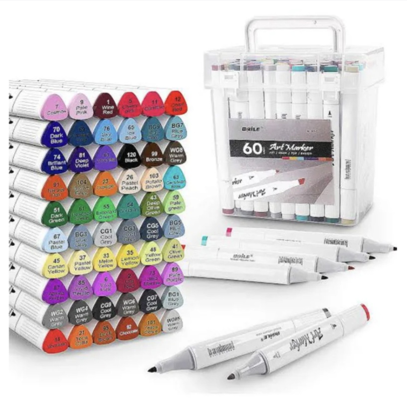 Baile 60 Colors Art Markers Set