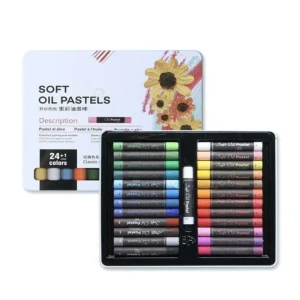 Giorgione Iron Box Heavy Color Oil Painting Stick Soft Oil Pastel 24 Colors GET THE LOOK: