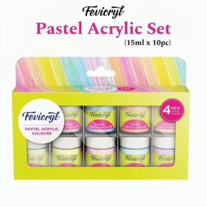 🎨 Fevicryl Pastel Acrylic Set (15ml x 10pc) 🎨