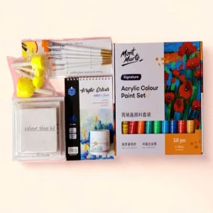 🎨 Acrylic Colour Complete Art Set (Beginner to Pro)