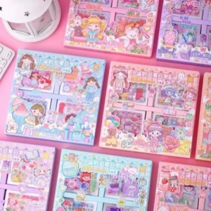 100PCS/SET Stickers Gift Cute Cartoon Ins Sweetheart Girl Material Diary Decorative Stickers Kawaii Planner Stickers